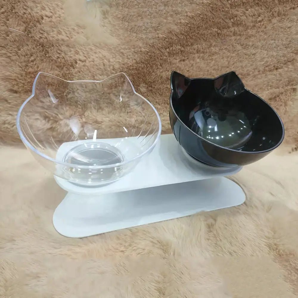 Non-Slip Dual Pet Feeding Bowls With Stand For Cats And Dogs