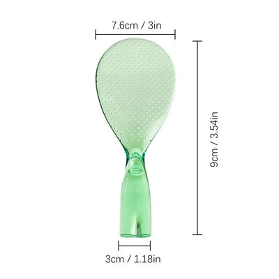 Non-Stick Rice Paddle With Transparent Standable Spoon Holder