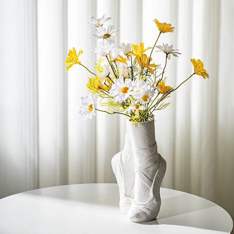Nordic Ceramic Art Vase Ballet Shoes Sculpture For Home Decor