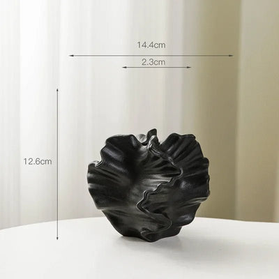 Nordic Ceramic Vase Petal Design Elegant Curves For Home Decor