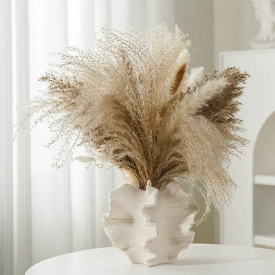 Nordic Ceramic Vase Petal Design Elegant Curves For Home Decor