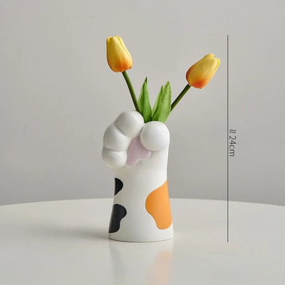 Nordic Cat Claw Vase Stylish Floral Pot For Creative Home Decor