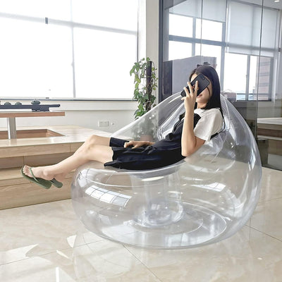 Nordic Style Transparent Inflatable Sofa Couch Bag Lazy Chair