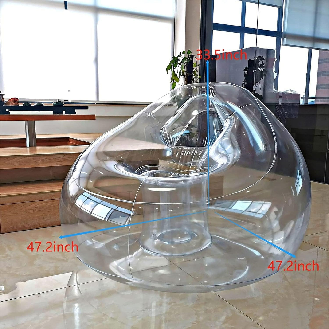 Nordic Style Transparent Inflatable Sofa Couch Bag Lazy Chair