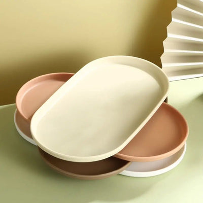 Nordic-style Dessert Tray Stackable Oval Reusable Serving Platter
