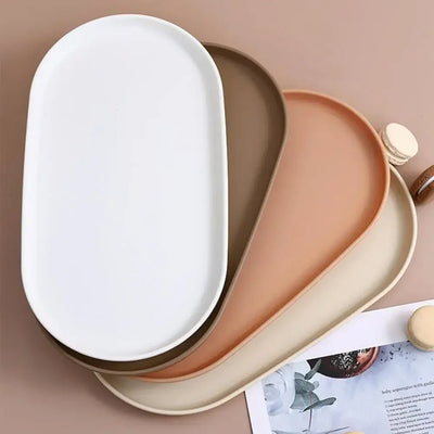 Nordic-style Dessert Tray Stackable Oval Reusable Serving Platter