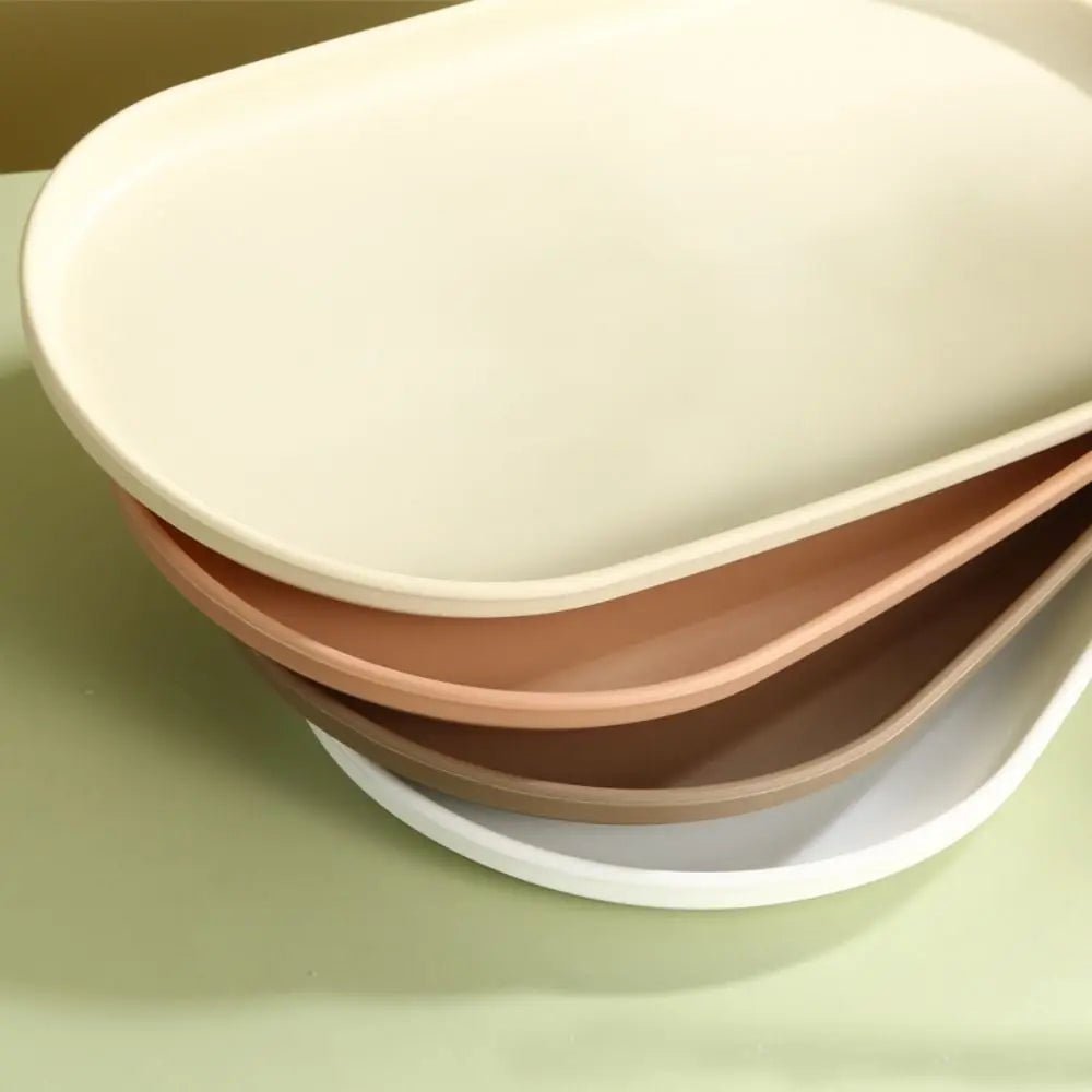 Nordic-style Dessert Tray Stackable Oval Reusable Serving Platter