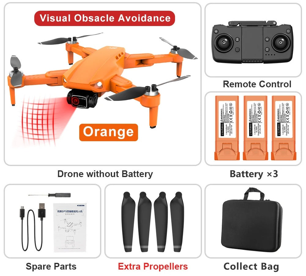 RC Drone With 8K Camera GPS 5G Dual Lens 2-Axis Gimbal