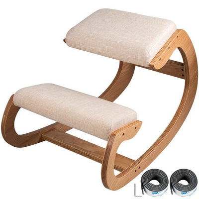 Ergonomic Kneeling Chair Wooden Office Posture Support Seat