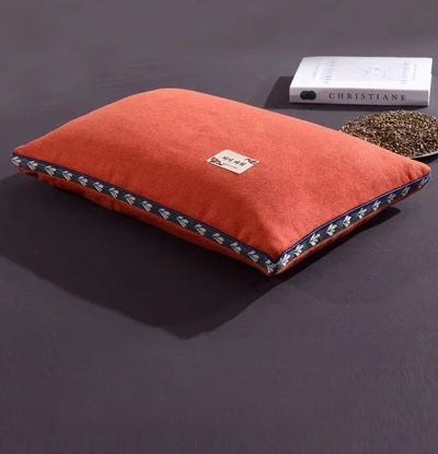 Buckwheat Hull Neck Pillow For Side And Back Sleepers Support
