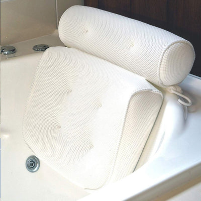 Orthopedic Bath Pillow Breathable 3D Mesh Headrest Cushion With Suction Cups