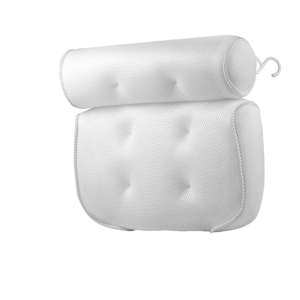 Orthopedic Bath Pillow Breathable 3D Mesh Headrest Cushion With Suction Cups