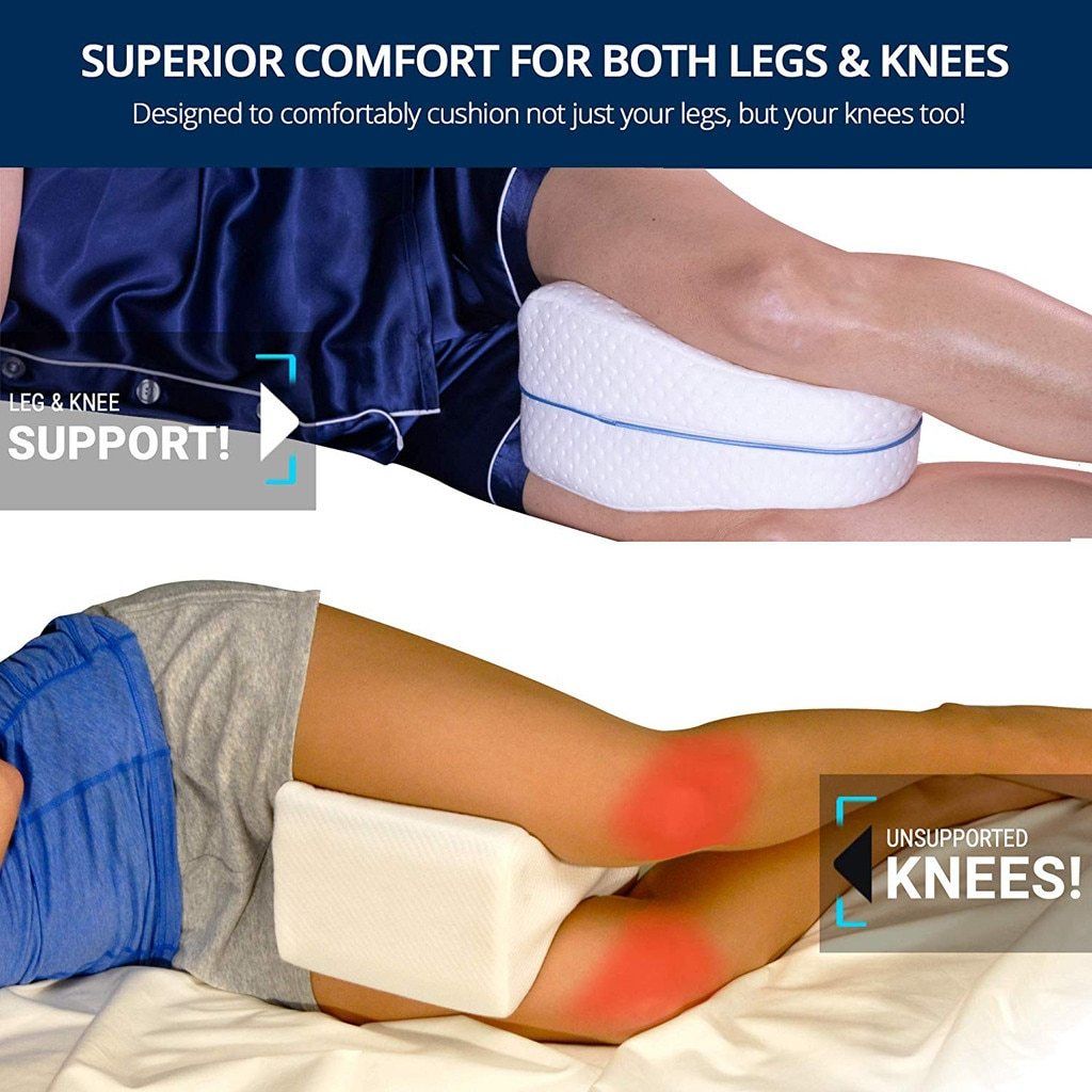 Orthopedic Leg Pillow Memory Foam Support Cushion For Comfort