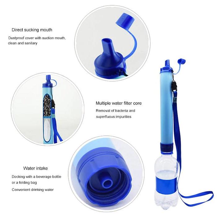 Portable Water Purifier Straw For Outdoor Survival And Hiking