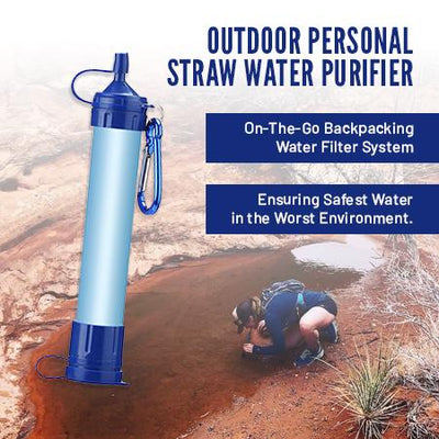 Portable Water Purifier Straw For Outdoor Survival And Hiking