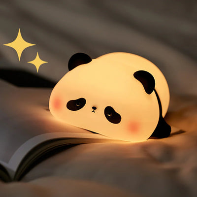 LED Panda Night Light USB Rechargeable Touch Silicone Lamp For Bedroom