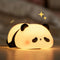 LED Panda Night Light USB Rechargeable Touch Silicone Lamp For Bedroom