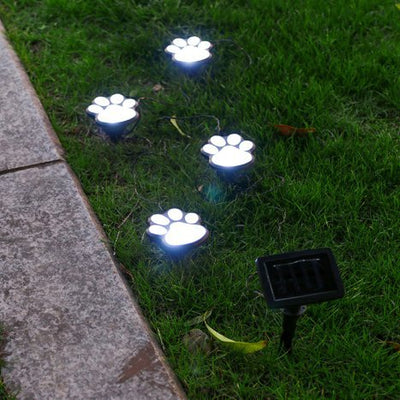 Paw Garden Lights Solar Powered Decorative Paw Print Outdoor Lights