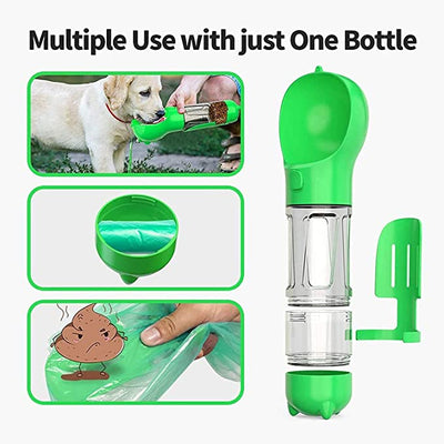 Pawpal 4 In 1 Dog Water Bottle Walk Companion Accessory