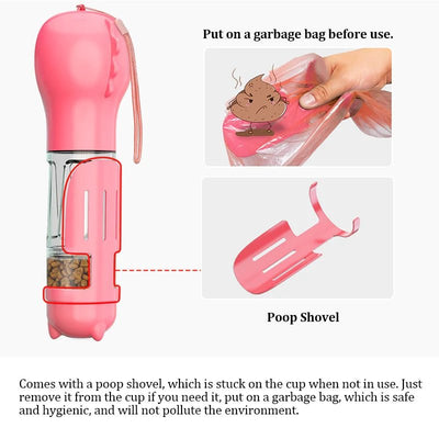 Pawpal 4 In 1 Dog Water Bottle Walk Companion Accessory
