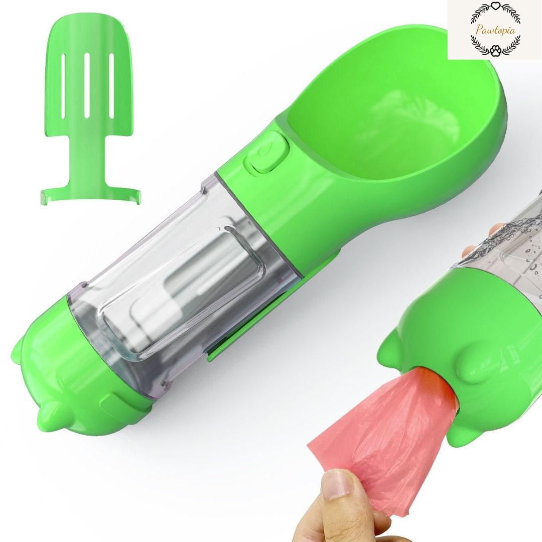 Pawpal 4 In 1 Dog Water Bottle Walk Companion Accessory