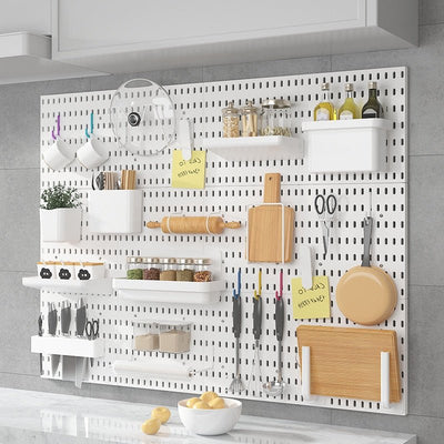 Customizable Peg Board Wall Organizer Rack For Easy Storage