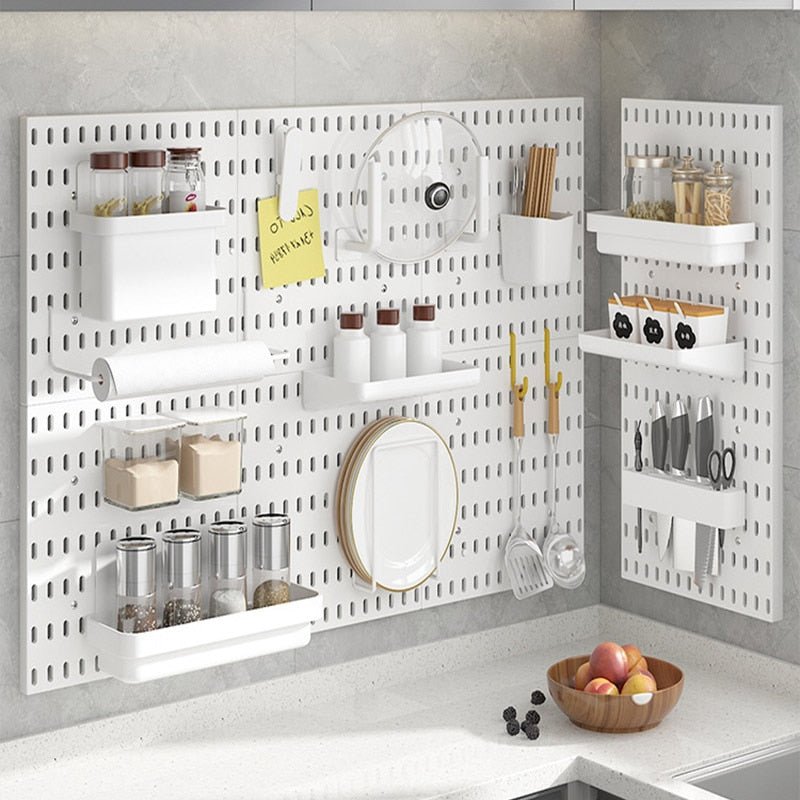 Customizable Peg Board Wall Organizer Rack For Easy Storage