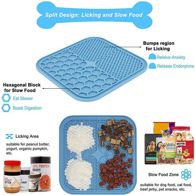 Pet Lick Pad For Dogs Cats Slow Feeder Treat Toy