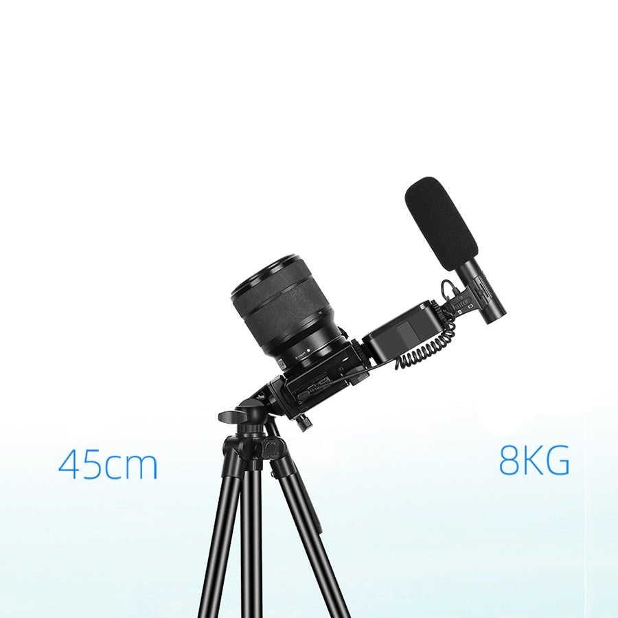 Phone Vlogging Kit With Remote Microphone And LED Light For DSLR Camera