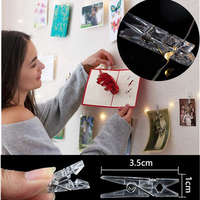 Photo String Lights With Clips For Wedding Outdoor Fairy Garland Decoration