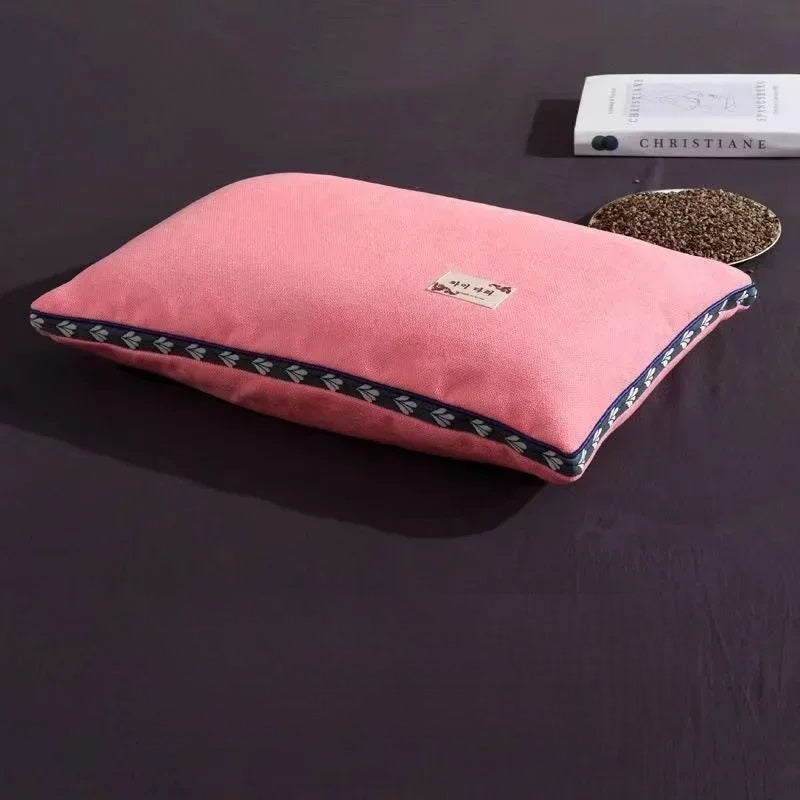 Buckwheat Hull Neck Pillow For Side And Back Sleepers Support