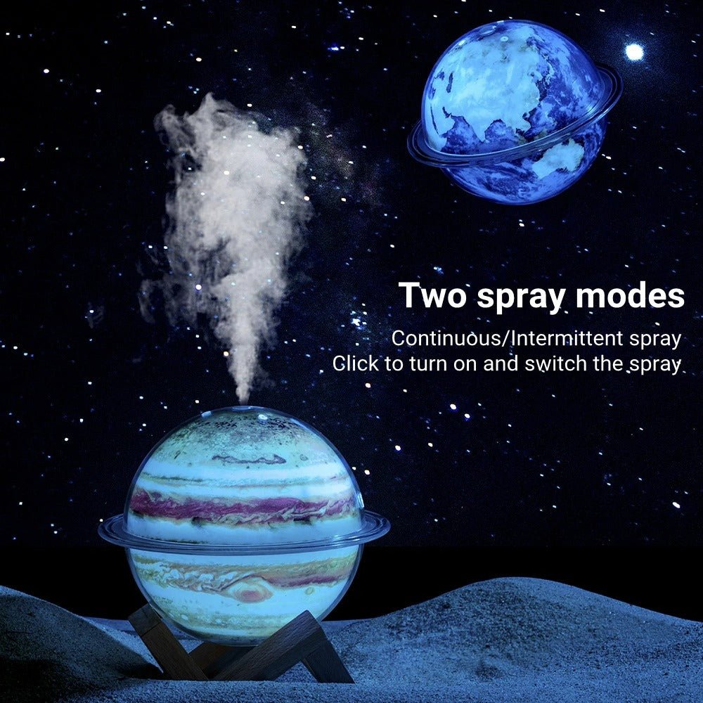 USB Planet Humidifier 330ML Mist Maker With Colorful Night Light