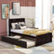Twin Size Platform Bed With Trundle Frame For Extra Sleeping Space