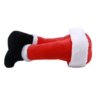 Plush Santa Legs Christmas Tree Decoration Festive Holiday Accent