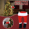 Plush Santa Legs Christmas Tree Decoration Festive Holiday Accent