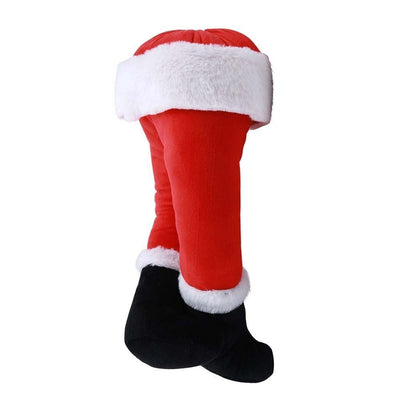 Plush Santa Legs Christmas Tree Decoration Festive Holiday Accent