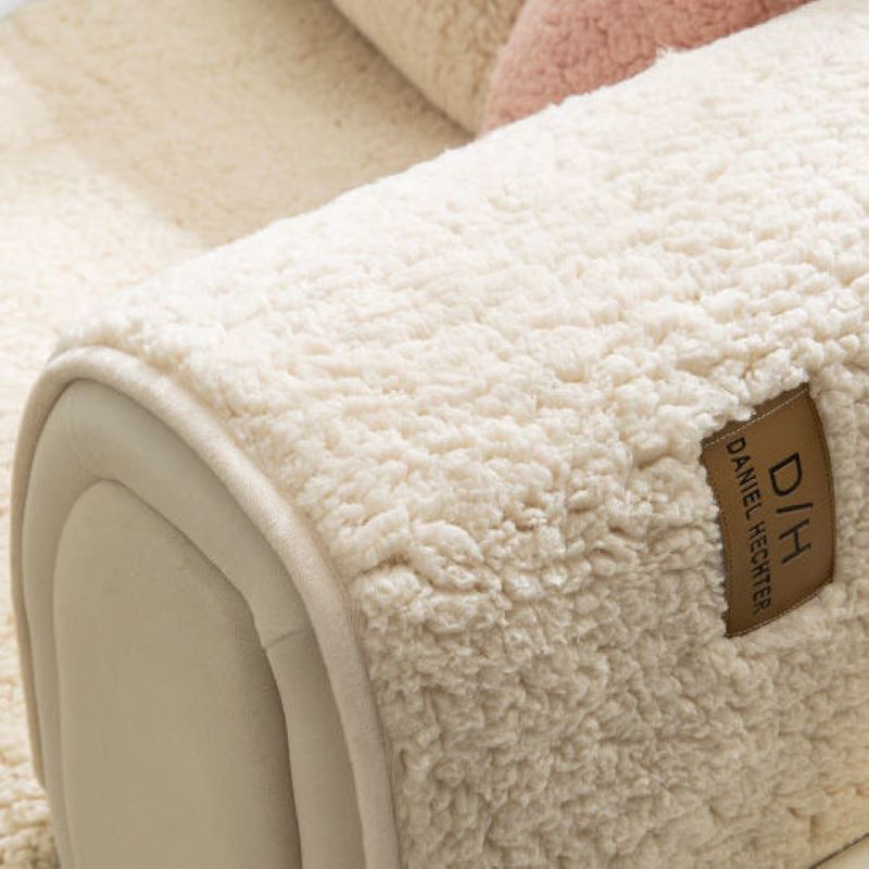 Plush Sofa Cover Thick Soft Smooth Anti Slip Couch Protector