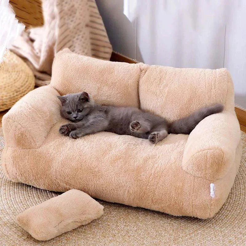 Plush Winter Cat Sofa Bed Cozy Warm Bed For Cats And Small Dogs