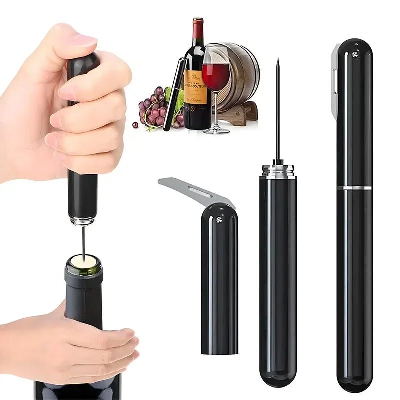 Portable Air Pump Wine Opener With Stainless Steel Corkscrew Pin