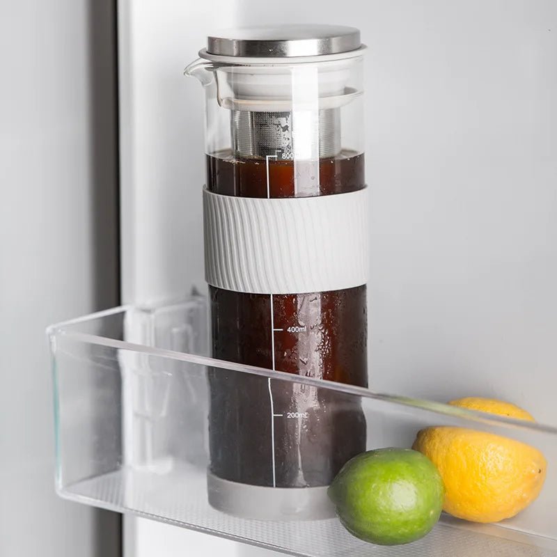 Portable Cold Brew Coffee Maker Glass Pitcher 800ml Airtight