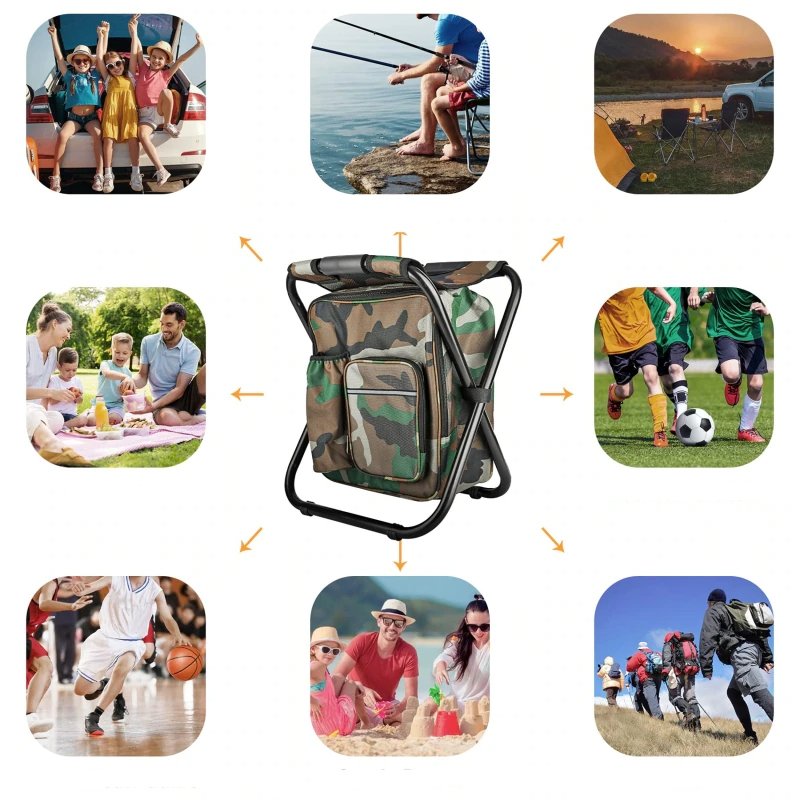 Portable Cooler Bag Chair 3 In 1 Camping Stool For Outdoor Use