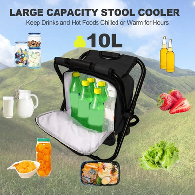 Portable Cooler Bag Chair 3 In 1 Camping Stool For Outdoor Use
