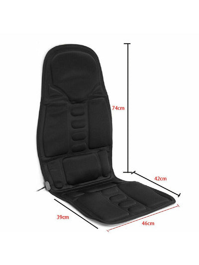 Portable Heated Vibrating Back Massager Chair Pad For Home Office Car