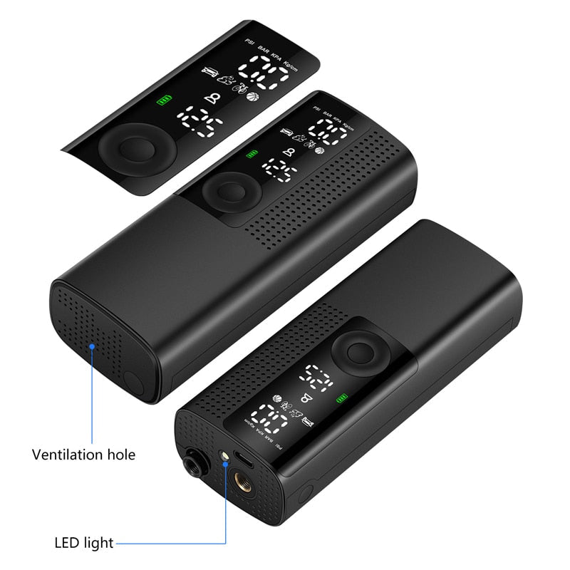 Portable Bike Air Pump Electric Mini Inflator Compact Design