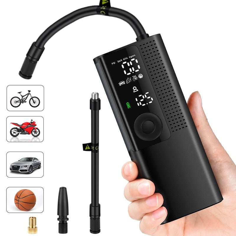 Portable Bike Air Pump Electric Mini Inflator Compact Design