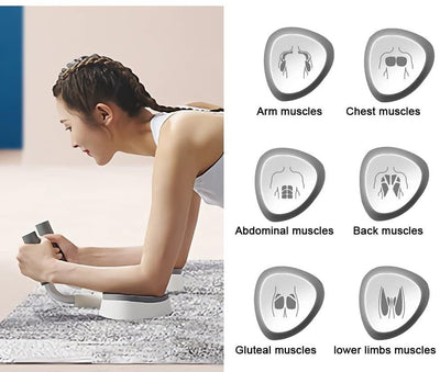 Portable Plank Trainer With Push-Up Function And Timer For Core Workout
