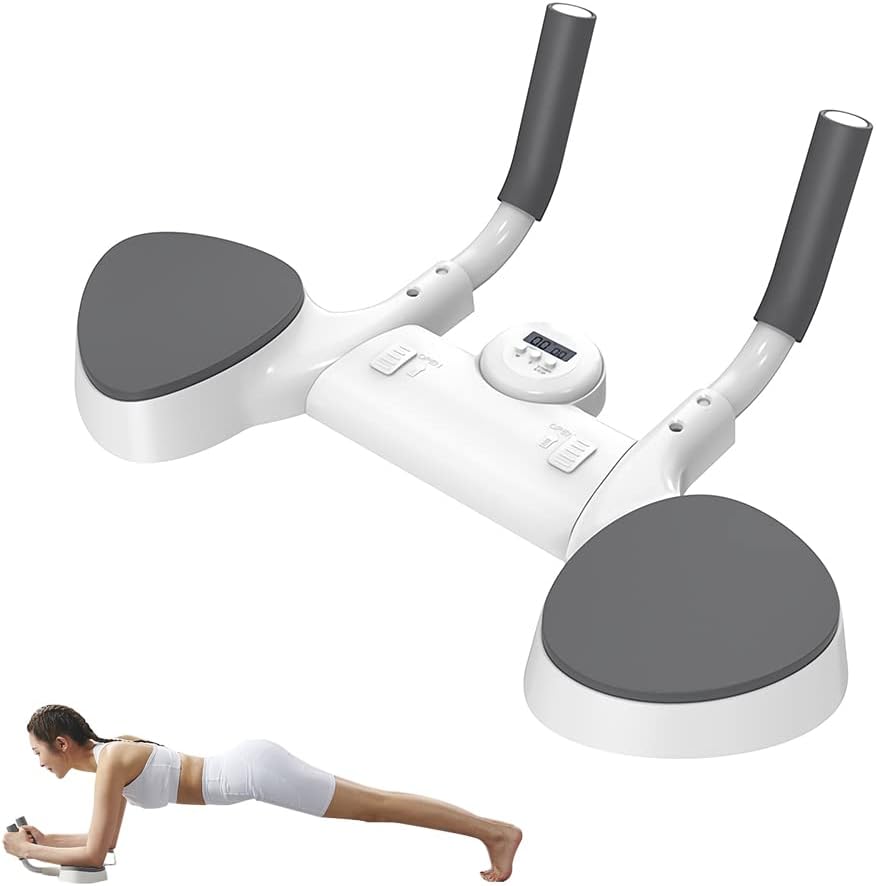 Portable Plank Trainer With Push-Up Function And Timer For Core Workout
