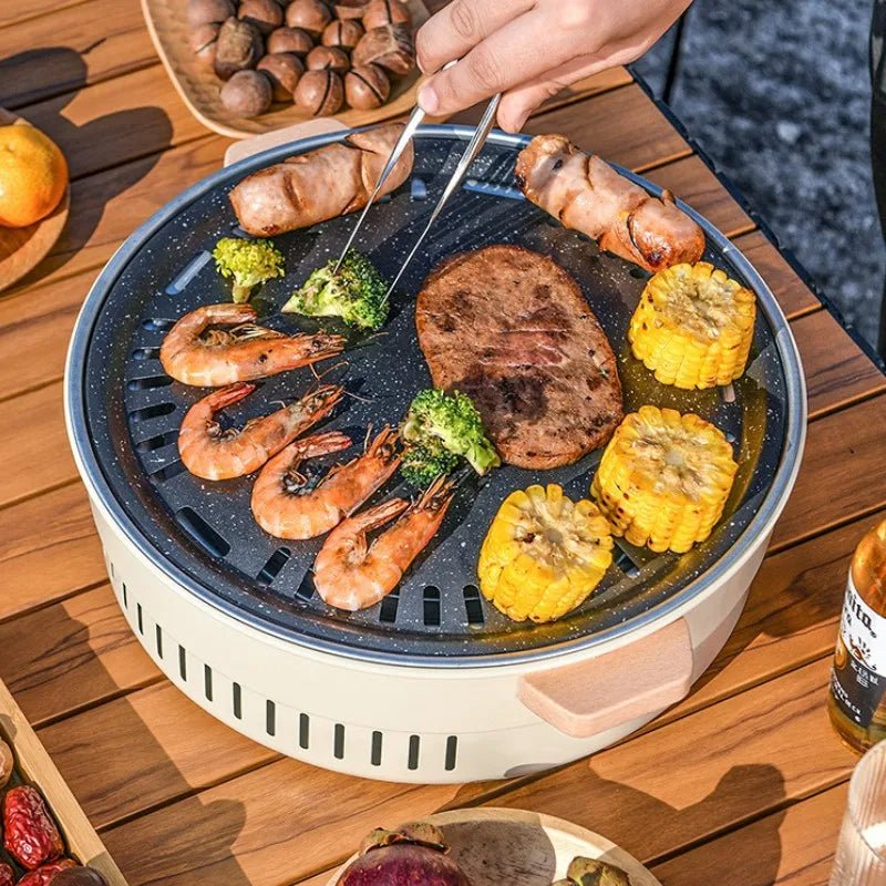 Portable Smokeless Charcoal BBQ Grill For Outdoor Camping And Picnics