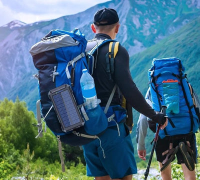 Portable Solar Power Bank With Flashlight And Compass For Smartphones