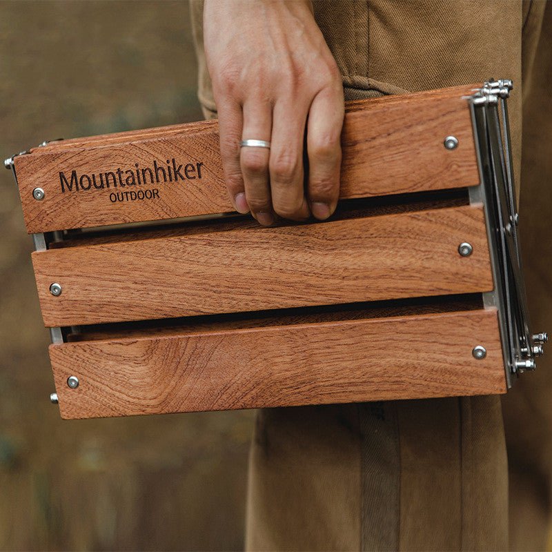 Portable Outdoor Camping Rack Three-tier Folding Table For Activities